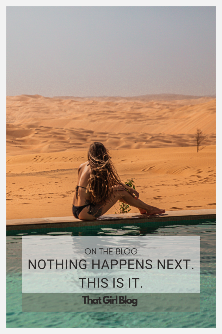 Nothing Happens Next. This Is It.